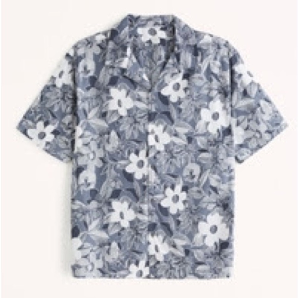 Abercrombie & Fitch Blue and White Floral Shirt